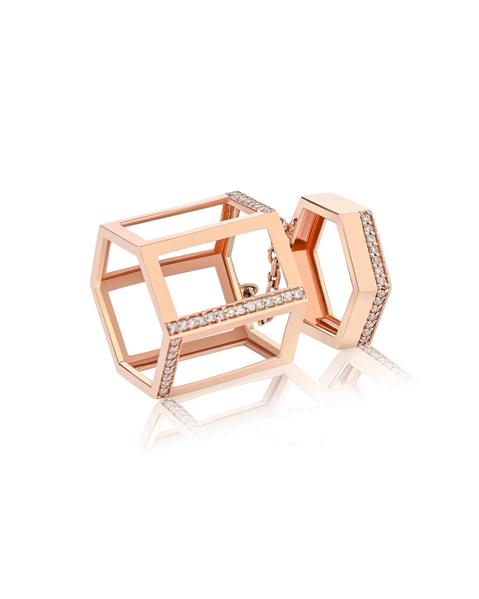 La DiaMantés  | Diamond HexaChain Architectural Ring